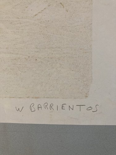Gravure Lithographie Cheval Walter Barrientos Moderne Art Litho Expressionnisme