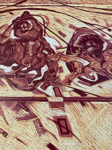 Gravure Lithographie Cheval Walter Barrientos Moderne Art Litho Expressionnisme