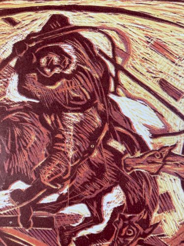 Gravure Lithographie Cheval Walter Barrientos Moderne Art Litho Expressionnisme