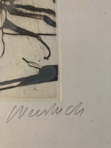 Gravure lithographie Claude WEISBUCH (1927-2014) Le Coq Etching 1970 Art