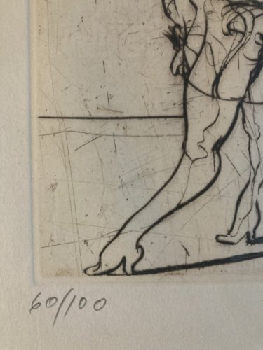 Gravure lithographie Claude WEISBUCH (1927-2014) Le Coq Etching 1970 Art