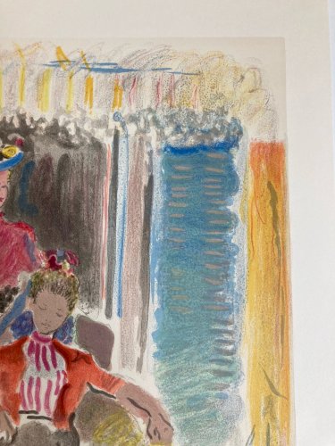 Gravure Lithographie Constantin Terechkovitch 1954 Ancien École Russe Femme XXe