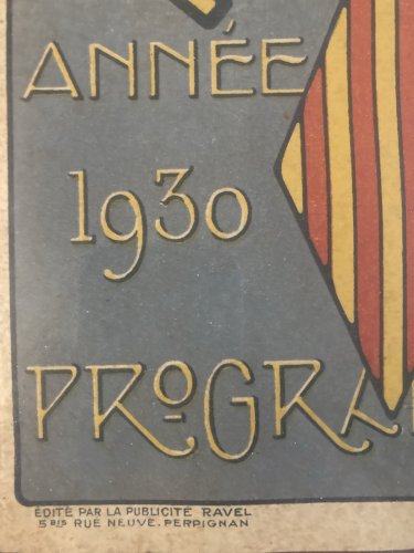 Gravure Lithographie Couleur Femme Carnaval De Perpignan 1930 Art Deco Litho