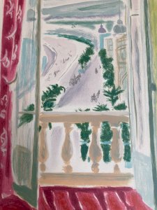 Gravure Lithographie Jules CAVAILLES Nice Bord De Mer Méditerranée 1950 Ancien