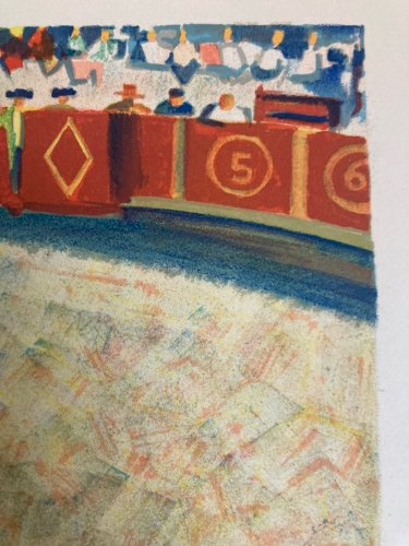 Gravure Lithographie Poncelet Corrida lithographie Toulouse 1950 Taureau Part