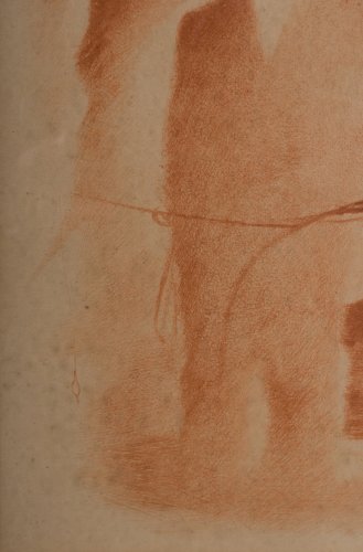 Gravure Mariette Lydis XXe Couple au chapeau devant un port A4859