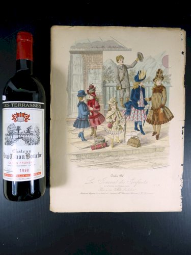 Gravure mode enfant XIX° LE JOURNAL DES ENFANTS signée Alice Dupin octobre 1886