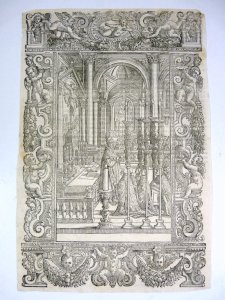 Engraving black/white XVI I AM THE LIVING BREAD THAT CAME DOWN FROM HEAVEN D - 29.5x20 cm