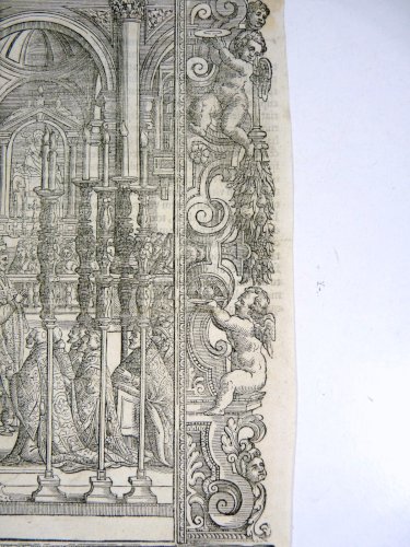 Gravure noir/blanc XVI EGO SUM PANIS VIVUS QUI DA CAELO DESCENDIT D - 29,5x20 cm