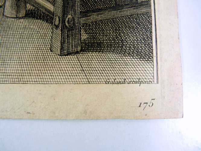 Gravure noir/blanc XVIII° SAINT BERNARD signée François GALAND D - 32 x 25 cm