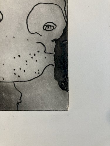 Gravure Original 1980 Expressionniste Expressionnisme Etching Curiosa Curiosité
