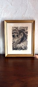 Gravure originale de Jean Chièze (1898-1975) – Tristan et Iseut (1955) – Signée & Dédicacée – Art français vintage – Pièce rare de collection