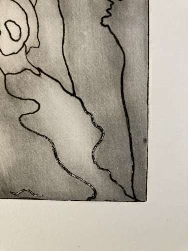 Gravure Personage Expressionniste Expressionnisme Etching Curiosa Curiosité 1980