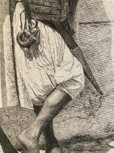 Gravure Portrait Boulian XIXe Orientalisme Orientaliste Maghreb Maroc Tunisie