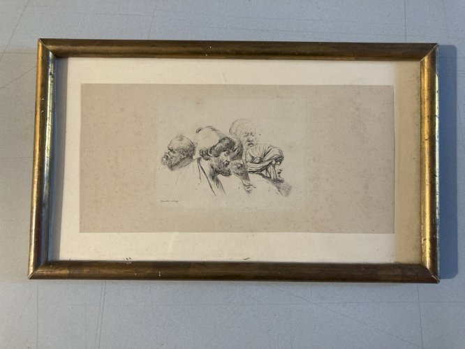 Gravure Portrait Egypte XIXe Orientalisme Orientaliste DENON Dominique Vivant