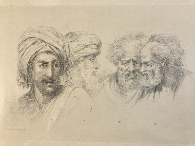 Gravure Portrait Egypte XIXe Orientaliste Orientaliste DENON Dominique Vivant