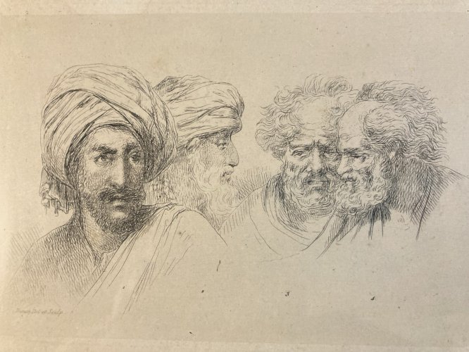 Gravure Portrait Egypte XIXe Orientaliste Orientaliste DENON Dominique Vivant