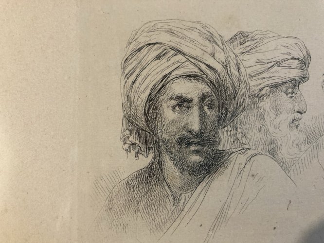 Gravure Portrait Egypte XIXe Orientaliste Orientaliste DENON Dominique Vivant