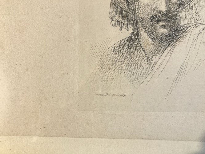 Gravure Portrait Egypte XIXe Orientaliste Orientaliste DENON Dominique Vivant