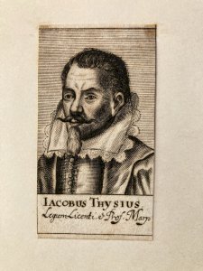 Gravure  Portrait  XVIIe Jacobus thysius A Identifier Ancien 1700 Art Etching