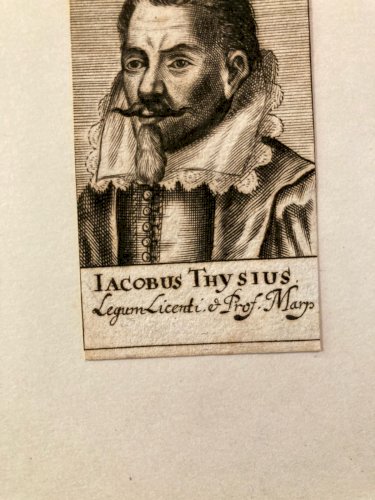 Gravure  Portrait  XVIIe Jacobus thysius A Identifier Ancien 1700 Art Etching