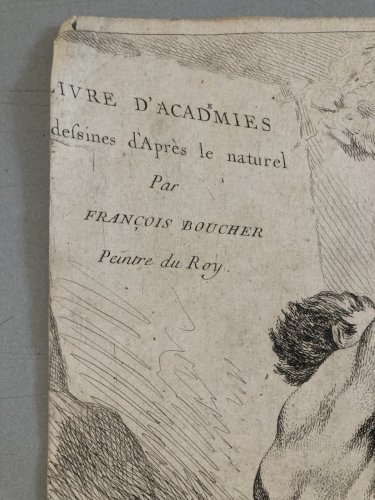 Gravure Portrait  XVIIIE  Antique Homme François Boucher Louis Félix La Rue Art