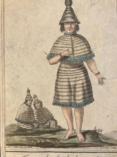 Gravure Portrait  XVIIIe Grasset 1780 Femme Nootka Costume Monde Ancien