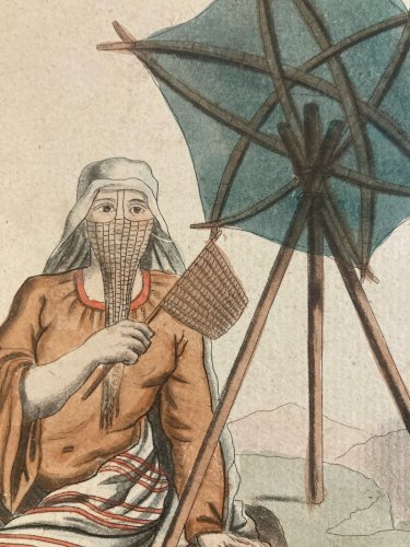 Gravure Portrait  XVIIIe Grasset 1780  Femme Orientaliste Désert Costume