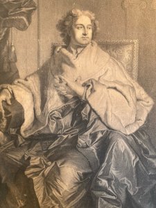 Engraving Portrait 18th Century Hyacinthe Rigaud Jean Audran Francois Robert Secousse