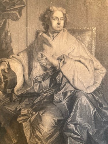 Gravure Portrait  XVIIIe Hyacinthe Rigaud Jean Audran Francois Robert Secousse