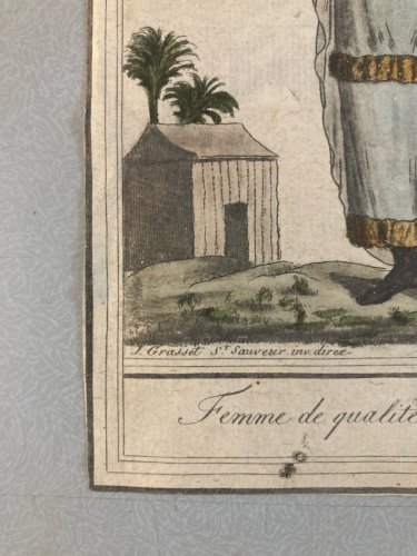 Gravure Portrait  XVIIIe Jacques Grasset 1780 Femme De Qualité De Juida