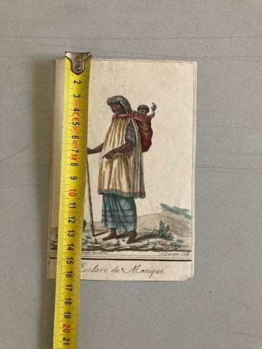 Gravure Portrait  XVIIIe Jacques Grasset 1780 Femme Esclave Du Mexique Amérique