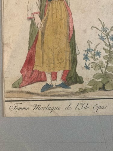 Gravure Portrait  XVIIIe Jacques Grasset 1780 Femme Morlaque Île Opus Isle Slave