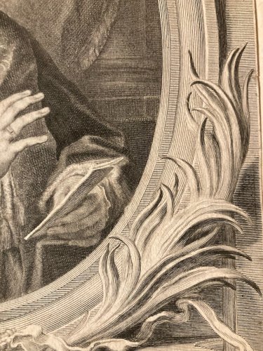 Gravure Portrait  XVIIIe Pape Innocent XIII Jakob Frey 1722 Portrait Religion