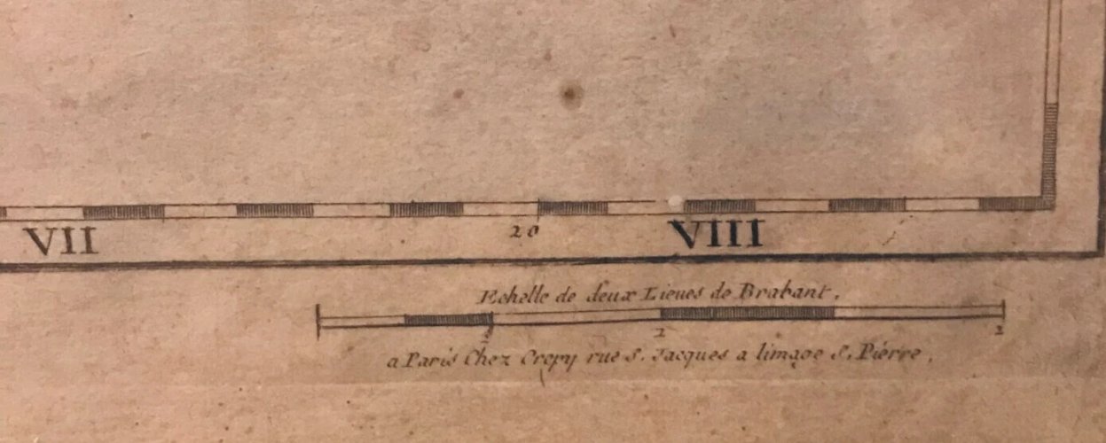 Gravure réhaussée d'une partie des cotes d'AngleterreXIX siècle
