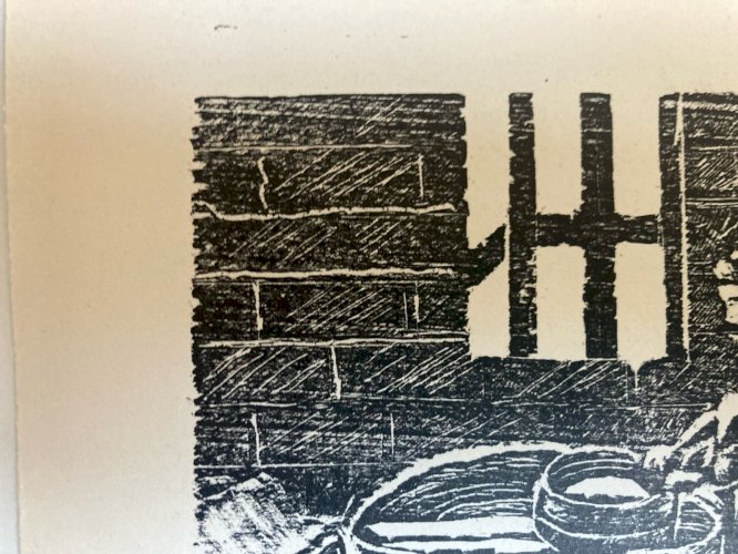 Gravure Silografie Gravure A Identifier Femme Vladimir Bacciu Art 1980