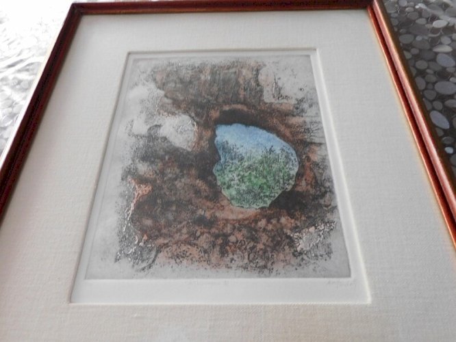 GRAVURE SOUS CADRE ATLIHUAYAN