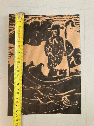 Gravure Sur Bois Encre Sur Papier École Des x Art Angoulême 1980 Mer