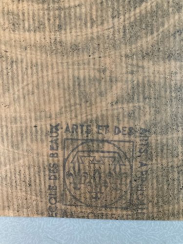 Gravure Sur Bois Encre Sur Papier École Des x Art Angoulême 1980 Mer