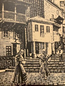 Wood Engraving Paper Juan CASTELLS MARTI Galicia Spain Ancient Art 20th Century