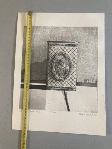 gravure Surréaliste Papier Signé 1998 Art Surréalisme mikael wahrby