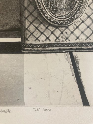 gravure Surréaliste Papier Signé 1998 Art Surréalisme mikael wahrby