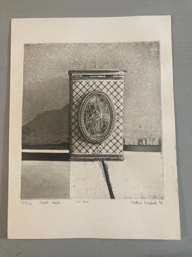 gravure Surréaliste Papier Signé 1998 Art Surréalisme mikael wahrby