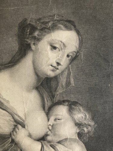 Gravure vierge À L Enfant Jesus Xviiie Religion Marie Jean Massard