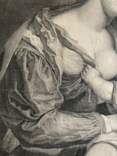 Gravure vierge À L Enfant Jesus Xviiie Religion Marie Jean Massard