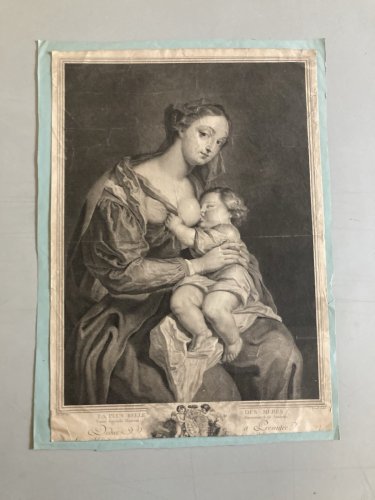 Gravure vierge À L Enfant Jesus Xviiie Religion Marie Jean Massard