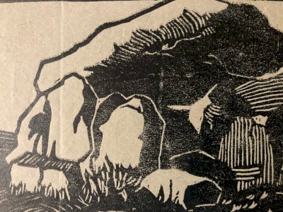 Gravure XIXe Bois Dolmen A Identifier Ancien Art Etching Estampe Original Old