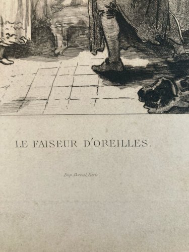 Gravure XIXe Fragonard Engraving Portrait Art Estampe Ancien Original Old