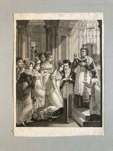 Gravure XIXe Mariage Napoleon 2 A identifier Art, Ancien Histoire Personnalisée