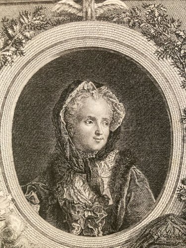 Gravure XIXe Marie Letzinka Princesse De Pologne Etching Pierre Adrien Le